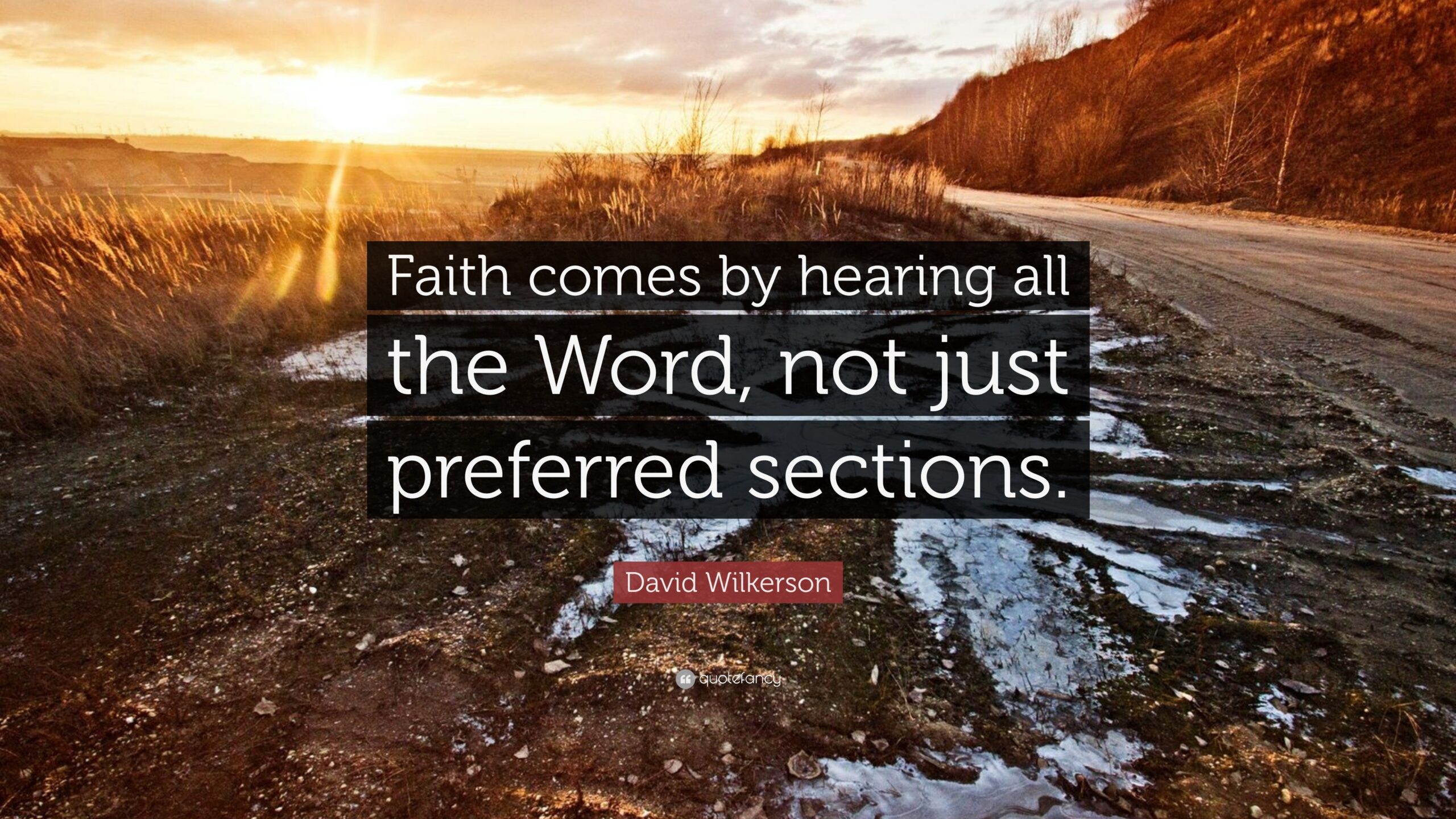 Faith Comes from Hearing 
