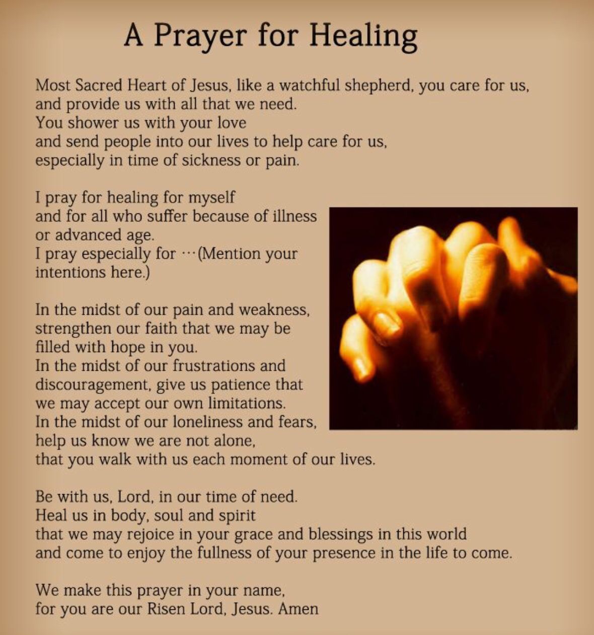 short prayer for healing 