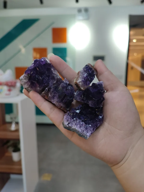 0.3527 to 2.46 oz, 1.181 to 1.97 Inches. Amethyst Geode Natural Crystal Quartz Stone Wand Point Energy Healing Mineral Stone Rock Home Decor Geode - Image 4